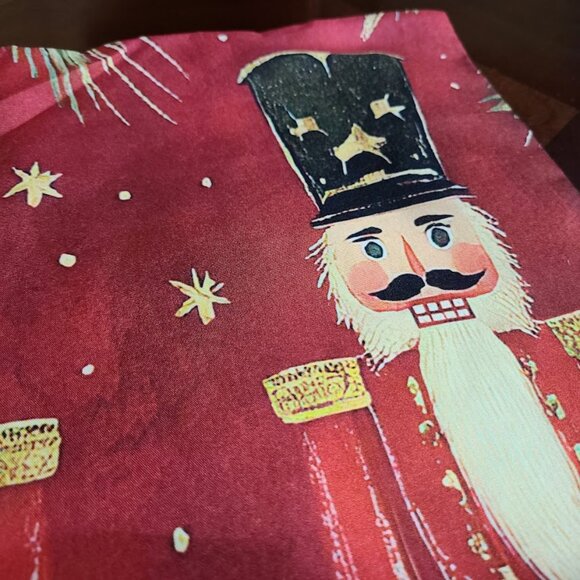 Nutcracker Pillow Cover Christmas Decor Red Holiday Xmas Decorative Accent Case - Picture 9 of 14